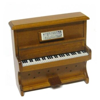 Miniatur-Klavier Mini-Klavier Miniatur-Piano mittelbraun...