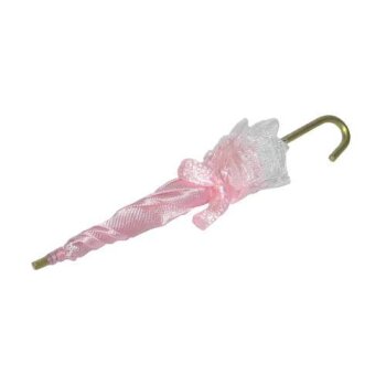 Miniatur-Regenschirm rosa 8 cm