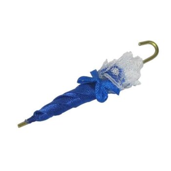 Miniatur-Regenschirm blau 8 cm
