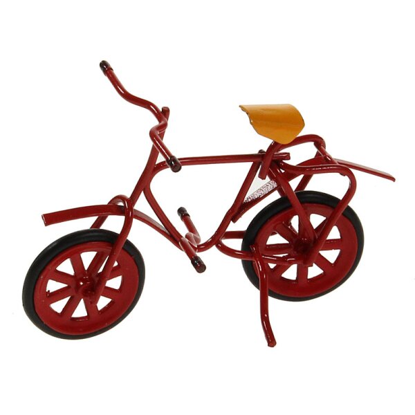 Kinder-Fahrrad mini aus Metall rot 8 cm