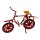 Kinder-Fahrrad mini aus Metall rot 8 cm