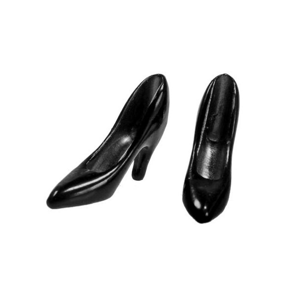 High Heels schwarz mini 2 cm  Puppenschuhe Absatzschuhe Stöckel-Schuhe